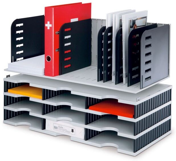B2B Partner Sortiermodule, 8 Trennwände + 9 Fächer, schwarz