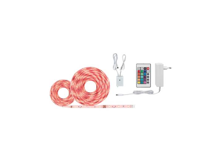 Paulmann SimpLED Strip Set, 26 W, RGB, 7,5 m SimpLED, dimmbar, weiß / opal, für Wohn- / Esszimmer, Kunststoff, Modern