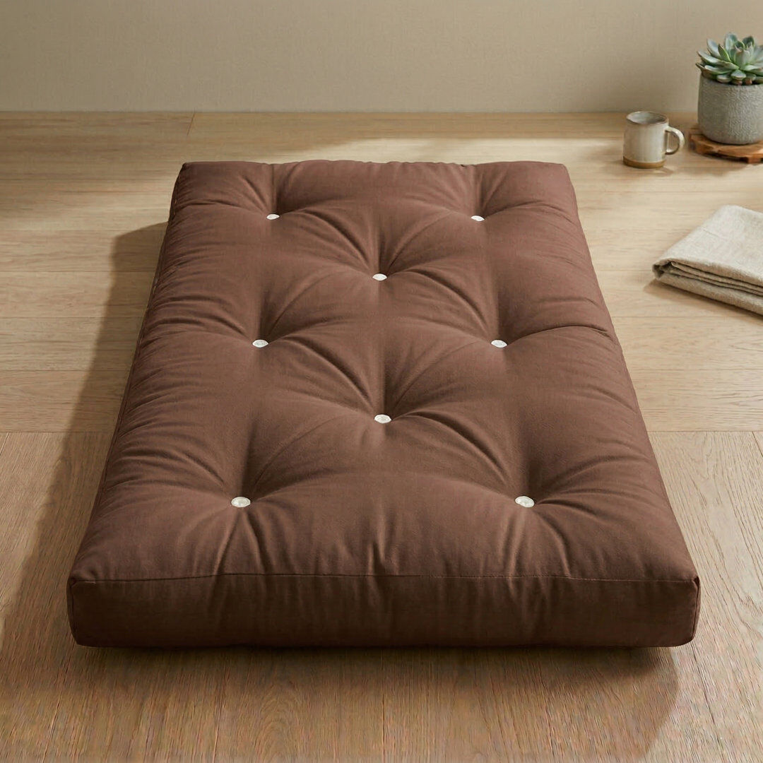 Symple Stuff 15cm Futon Mattress Futon Mattress Brown Small Single (2'6)