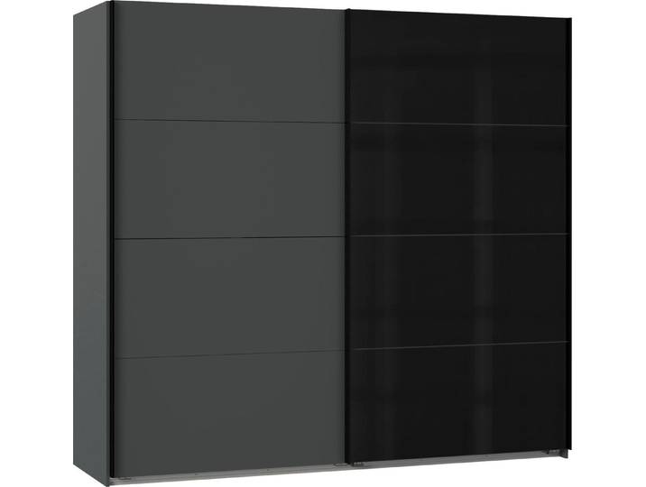 Wimex Schwebetürenschrank Ernesto mit farbigen Glaselementen