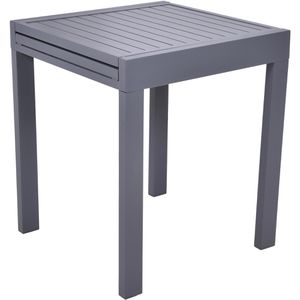 Garden-Pleasure Gartentisch ELENA, Aluminium, anthrazit, 65-130 x 65 x 75 cm, ausziehbar