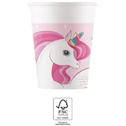 Procos Einhorn Regenbogenfarbe Pappbecher