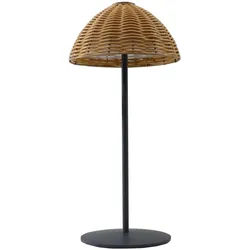 Lumisky FAROE H30CM Kabellose Tischleuchte Polyrattan Braun