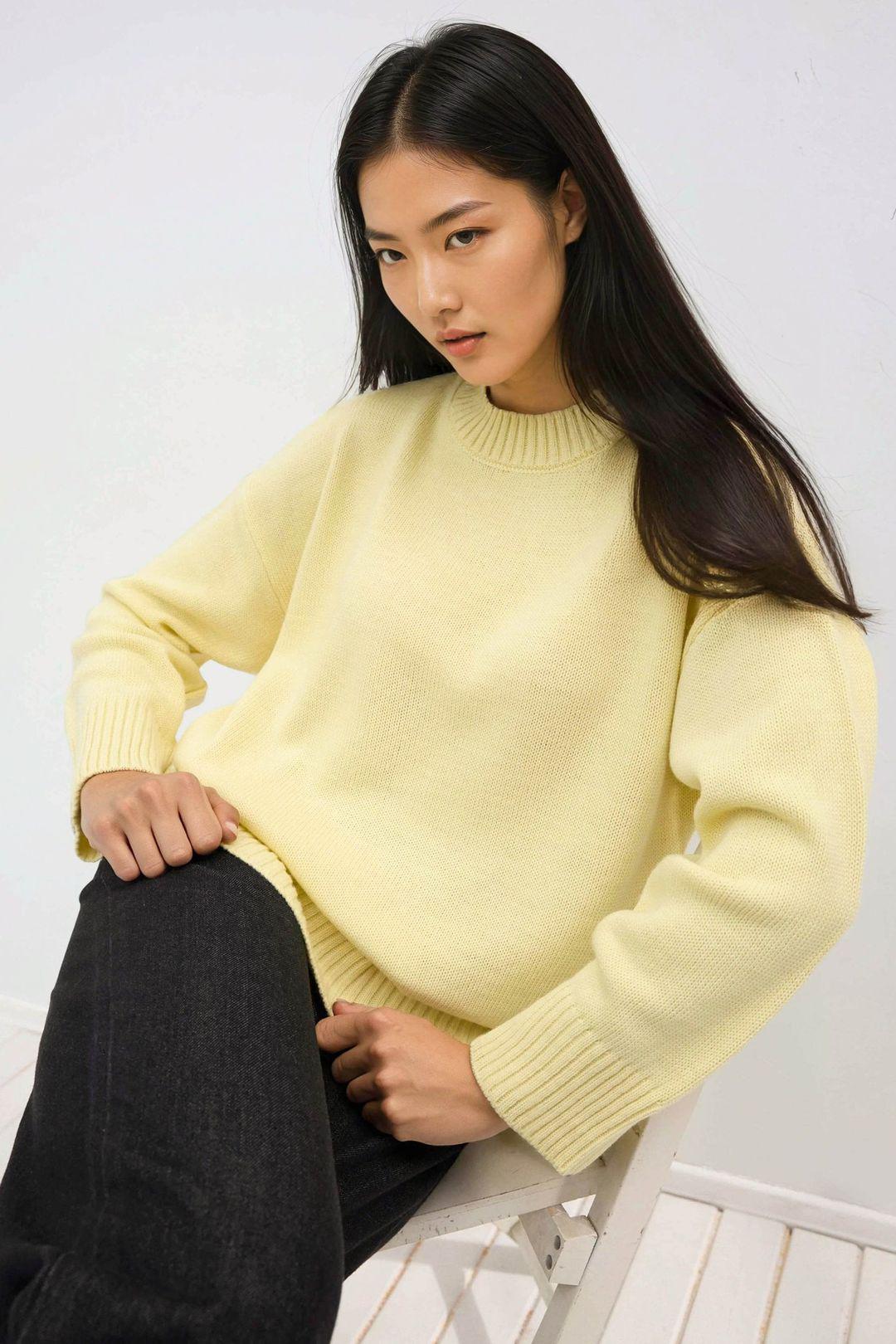 Rundhals Bequemer Pullover