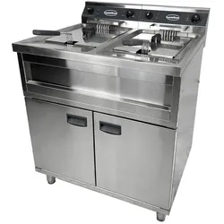 CombiSteel Gastro Elektro-Fritteuse 2x12L – 12 kW, mit Kaltzone, professionell