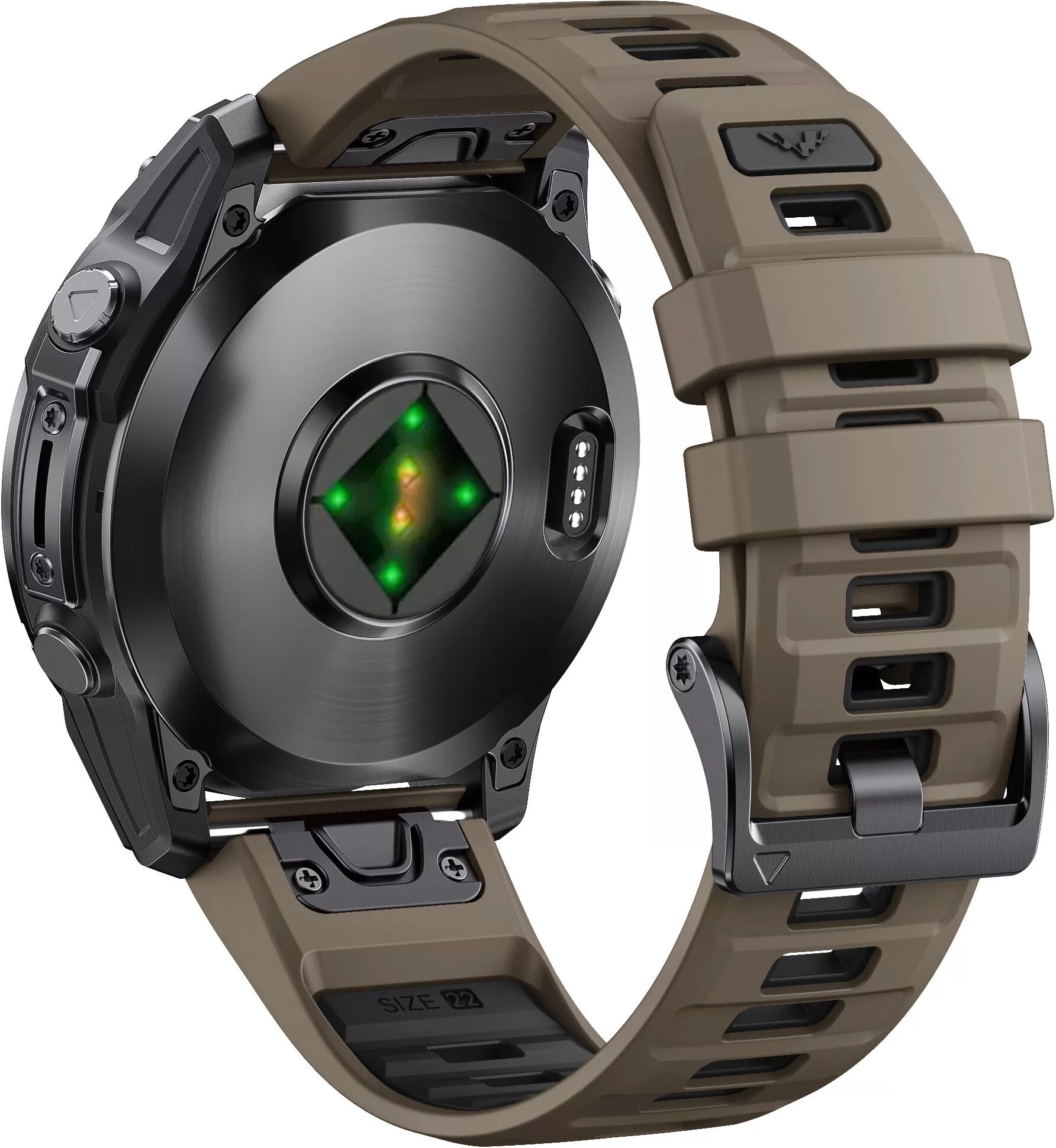INF Silikonarmband mit Schnellverschluss für Garmin Fenix 8 Braun