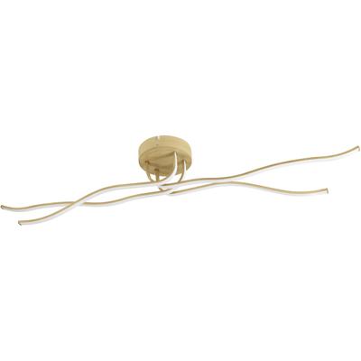 EGLO Deckenleuchte "RONCADE 2 Wand- / Deckenlampe - Stahl, Alu - LED - 37W - IP20", beige (hellbraun), 1, H: 18,5cm, 1 Stk., Leuchten, Wohzimmerlampe, Esszimmerlampe, Flur, Schlafzimmer, L110xB16xH18,5 cm, Deckenleuchte