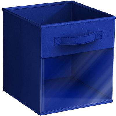 "Sorbus 11"" Storage Bin with Clear Window, 1-Pack Foldable Fabric Organizers - 10.5” L x 10.5” W x 11” H"