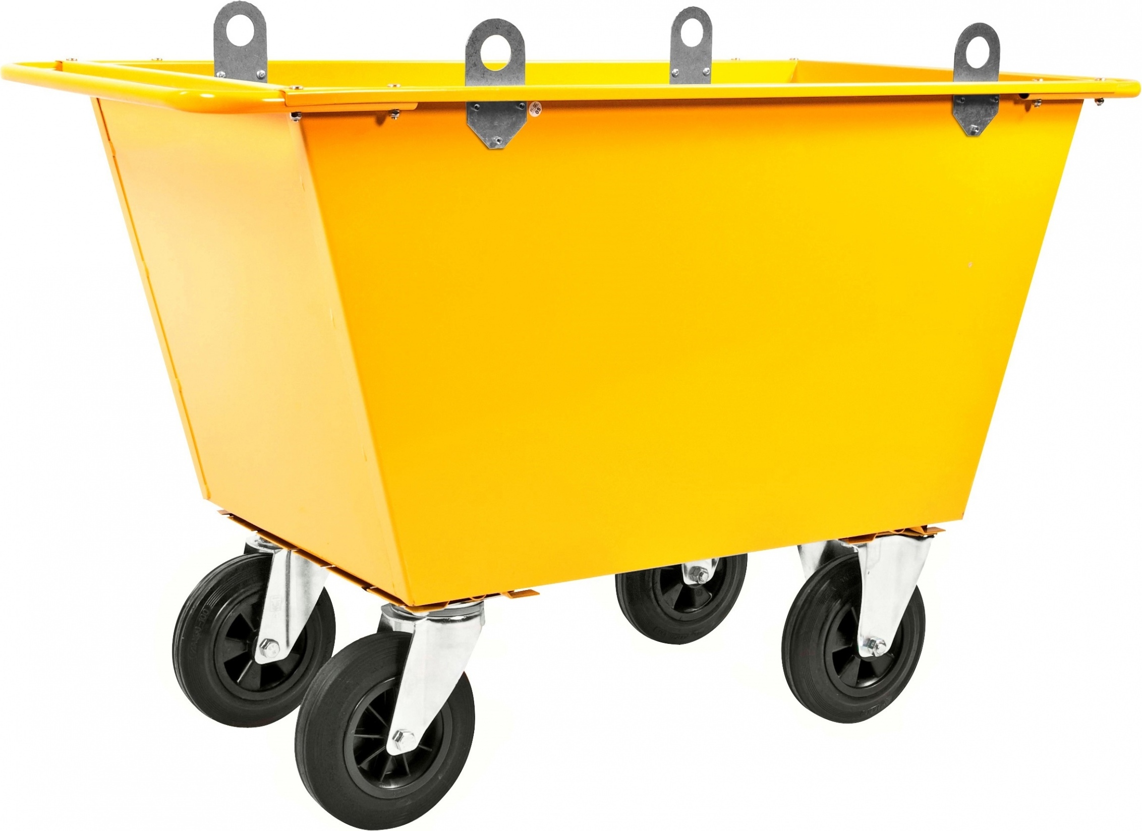 Kongamek Abfallwagen mit Hebeösen 1150x730x860mm Gummibereifung und 300l Volumen