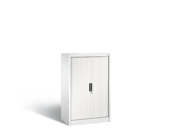 Roller Shutter Cabinet C+P Omnispace 80 x 42 x 123 cm, White, with key, New - Space-saving solution