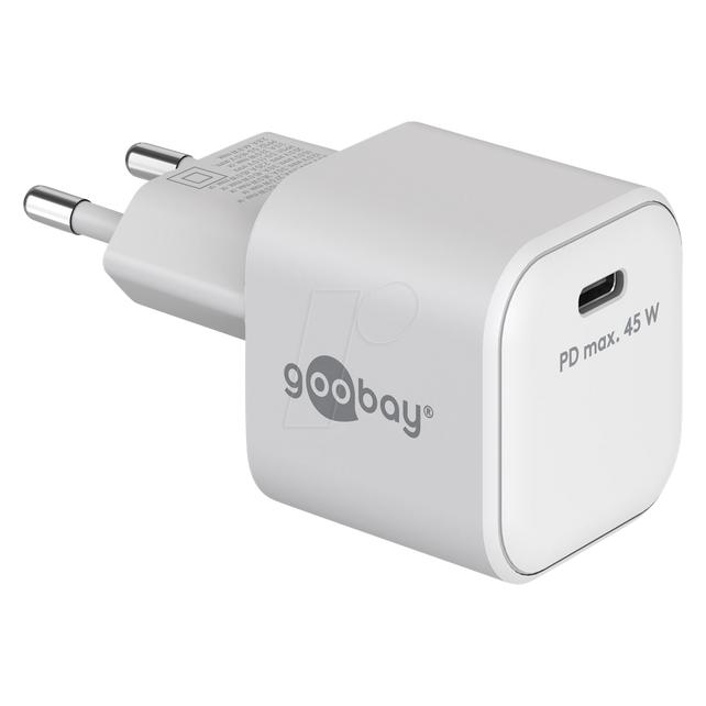 Goobay USB-C Nano Schnellladegerät mit GaN Technologie (45 W, 1 Port) (65332)