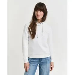 Gant für Damen. 4202587 Weißes Tonal Shield-Kapuzensweatshirt (S), Lässig, Baumwolle