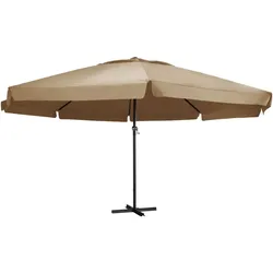 Helloshop26 - Sonnenschirm für den Außenbereich mit 600 cm Aluminiumstange taupe 02_0008240