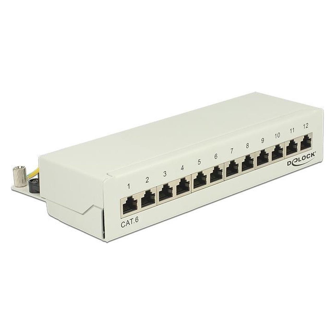 Delock 12-Port Desktop Patchpanel Cat.6, geschirmt (87292)