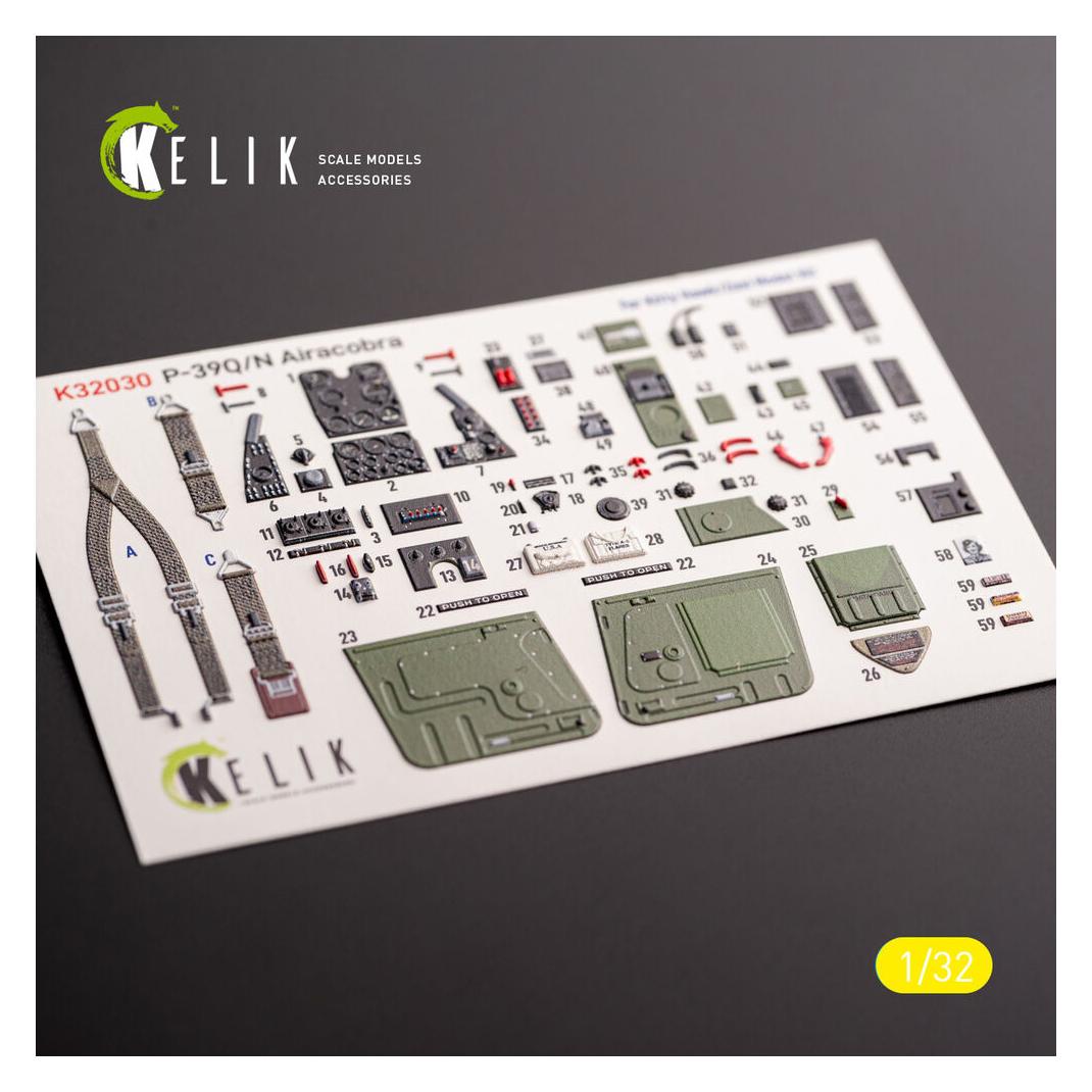 Kelik P-39Q/N - interior 3D decals for Kitty Hawk/Zimi models kit (K32030)