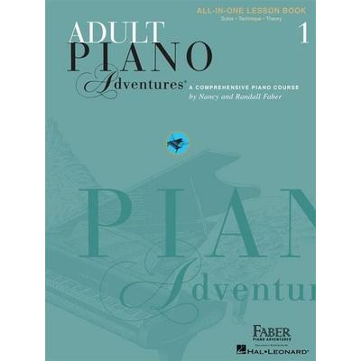 Adult Piano Adventures: All in One Course - Book 1 Faber Beginner Method Piano Book for Adults with Chords and Music Notation Piano Sheet Music and
