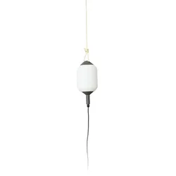 Faro Outdoor Pendelleuchte SAIGON OUT R17, E27, IP44, Lochkappenschirm, tragbar, grau, weiß matt FAR-71584-03