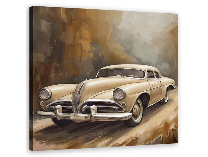Feeby Wandbild auto retro vintage, Beige, Fahrzeuge, Rechteckig, 50x50 cm, Bilder & Rahmen, Bilder, Leinwandbilder