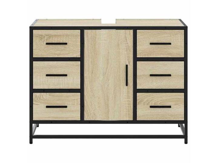 Soldes Printemps  Armoire lavabo de salle de bain - SOLOMOON - ARMOIRE WC - chêne sonoma bois d'ingénierie SSS1542