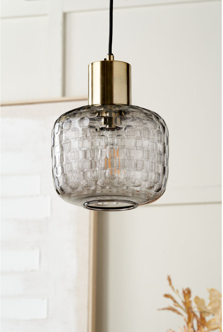 Pacific Lifestyle Camille 1 - Light Brushed Gold Pendant Brushed Gold 28cm H X 22cm W X 22cm D