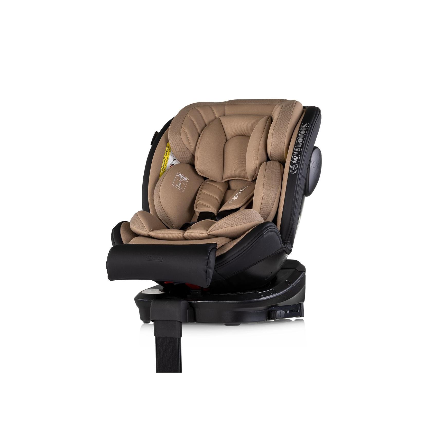Chipolino Kindersitz Hypnotic Plus i-Size (40-150cm) Stützfuß Isofix Kopfstütze beige