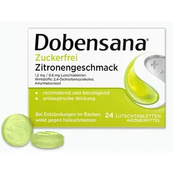 Dobensana Zuckerfrei Zitronengeschmack  24 St Lutschtabletten