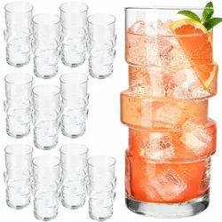 12er Set STAPEL Cocktailgläser 400ml mit Stufen-Optik – 1005965
