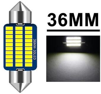 Inspired Living Premium Canbus LED Festoon Bulbs 12V Ultra Bright C5W Interior & License Plate Light Upgrade 36mm 2pcs
