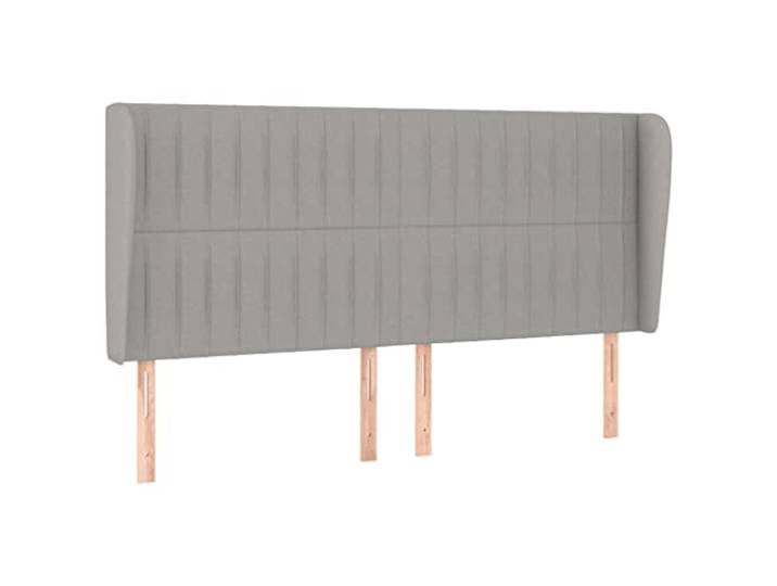 vidaXL Kopfteil mit Ohren Hellgrau 203x23x118/128 cm Stoff