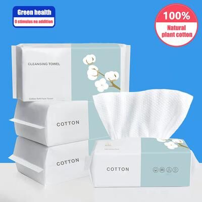 Perfect Picks Market SoftTouch Disposable Face Towels Pack For Travel, Makeup Removal & Daily Facial Cleansing 100pcs