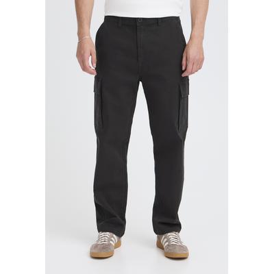 Cargohose BLEND "BHNATAN CARGO", Herren, Gr. 32, Länge 32, schwarz, Web, Obermaterial: 98% Baumwolle, 2% Elasthan, unifarben, relaxed fit knöchellang, Hosen Cargohose, aus Baumwollmischung, lockere Passform, knöchellange Schnittform