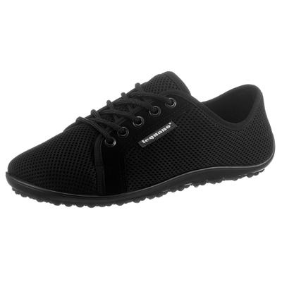 Barfußschuh LEGUANO "AKTIV", Herren, Gr. 36, schwarz, Textil, Schuhe Barfußschuh Schnürschuh Sommerschuh, Freizeitschuh, Halbschuh, Schnürschuh mit ergonomischer Formgebung
