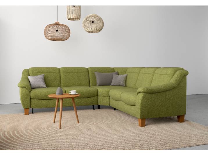 Ecksofa GOODPRODUCT Caldera L-Form , grün, B:270cm T:250cm, 100% Polyester, Sofas, Ecksofa, Federkern, optional Kopfteilverstellung, Schlaffunktion & Bettkasten