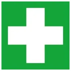 Rettungsschild Erste-Hilfe Aluminium 200x200mm