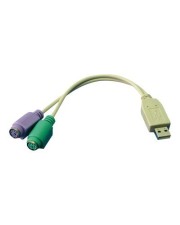 LogiLink Adapter USB to PS/2 Tastatur- / Maus-Adapter 6-polig W (AU0004A)