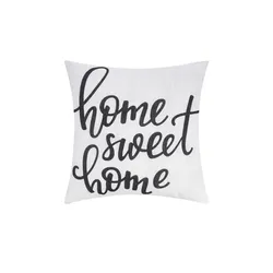 LAVIDA Kissen  Home Sweet Home ¦ weiß ¦ Maße (cm): B: 45