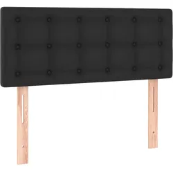 Décoshop26 - Kopfteil Schlafzimmeraccessoire Möbelstück 100 x 5 x 78/88 cm schwarzes Synthetikmaterial TDL0202399