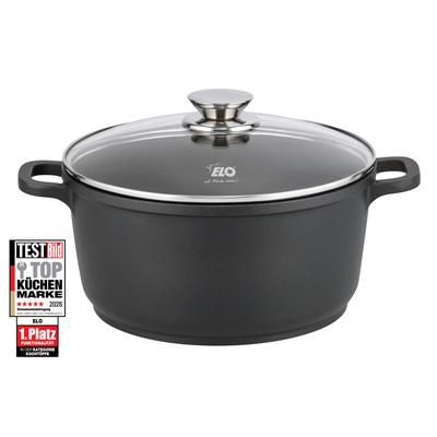 Kochtopf ELO "Alucast", schwarz, H:11,5cm Ø:24cm, Töpfe, Kochtopf, Induktion