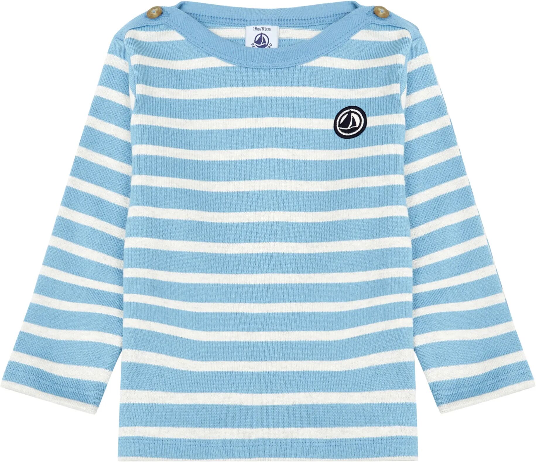 Petit Bateau Marinière en Jersey Bleu 3 mois