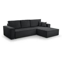 ECKSOFA L Form Cedria Dunkelgrau 287/145/85 cm mit Schlaffunktion