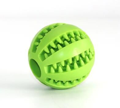 Inspire Select Dog Treat Dispensing Ball Natural Rubber Interactive Chew Toy For Teeth Cleaning & Slow Feeding green 2.8 In