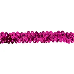 Elastik-Paillettenband, pink, Breite: 20 mm, Länge: 3 m