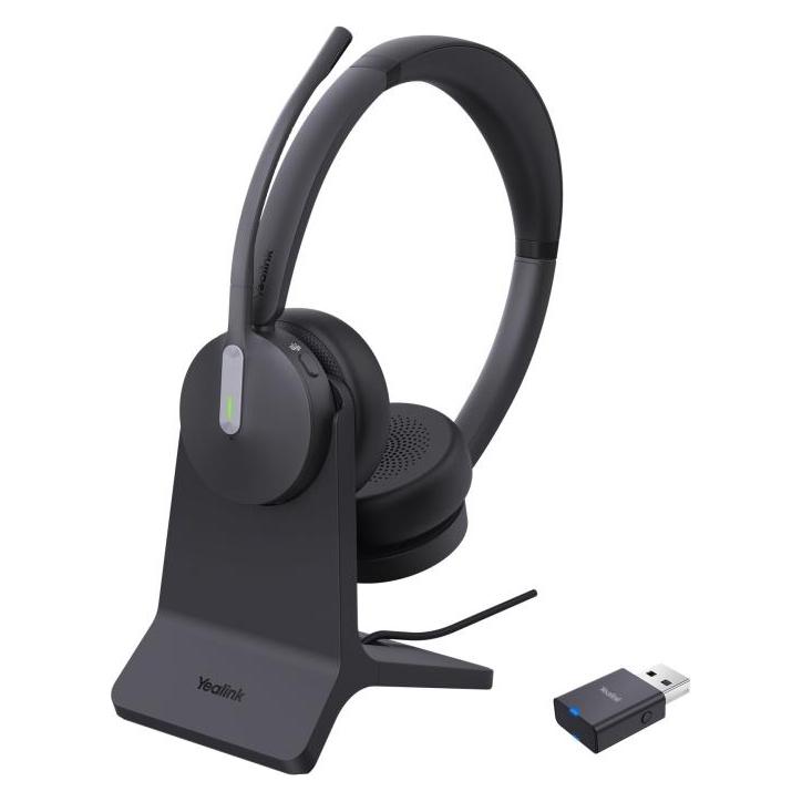 Yealink WH64 Dual - Headset - on-ear (Kabelgebunden, Kabellos, USB-A) (WH64 HYBRID DUAL WITH CHARGING STAND TEAMS)