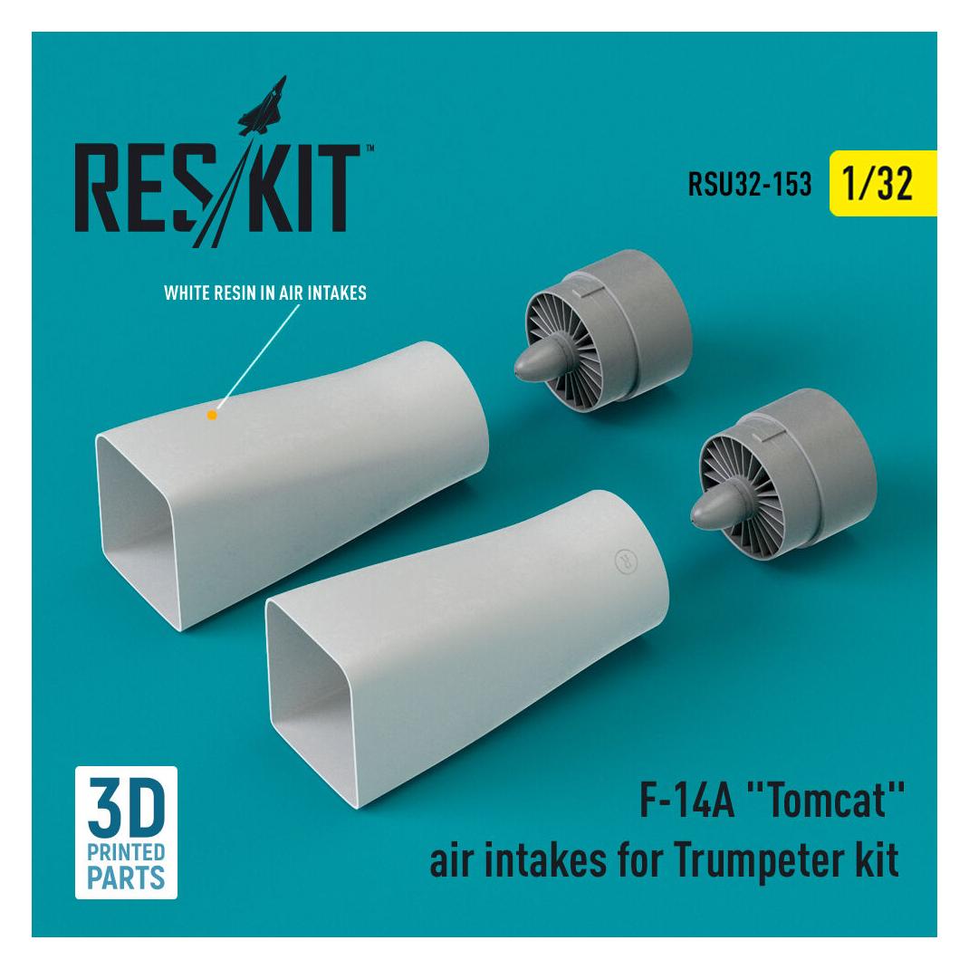 ResKit F-14A Tomcat air intakes for Trumpeter kit (3D Printed) (RSU32-0153)