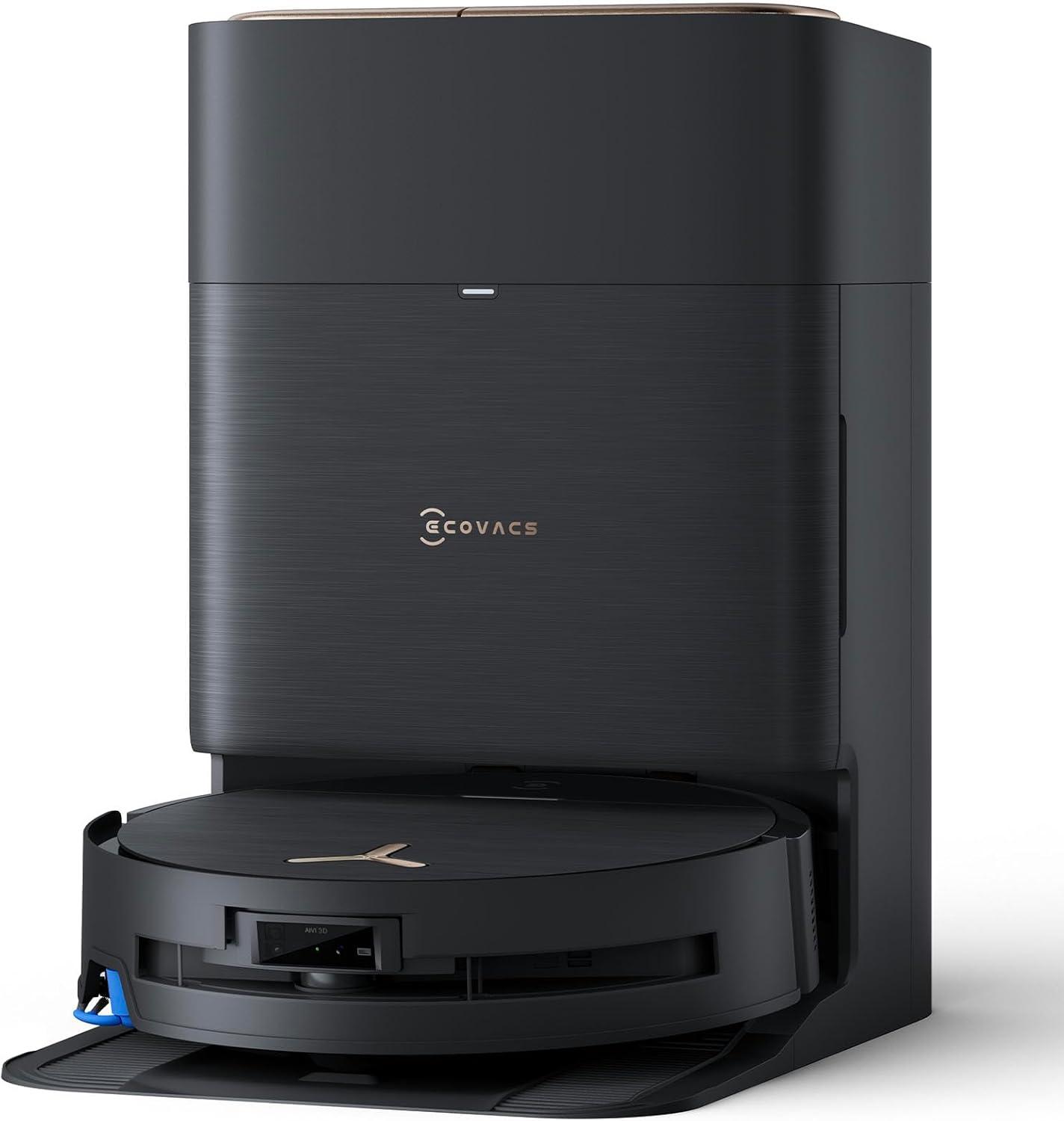 ECOVACS DEEBOT X9 Pro Omni Schwarz Saugroboter mit Wischfunktion, Staubsauger Roboter mit 16.600 Pa, All-in-One Omni Station