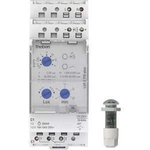Theben Dämmerungsschalter LUNA 110 plus EL, innen, externer Einbau-Lichtsensor