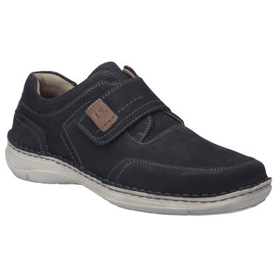 Klettschuh JOSEF SEIBEL "New Anvers 83", Herren, Gr. 40, Leder, blau (dunkelblau), Schuhe Klettschuh, Slipper, Komfortschuh in extraweiter Form