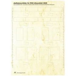 5x Rnk, Etiketten, Verlag Etikettenbl„tter f. Ahnentafel "Skizzierter Baum"
