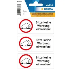 HERMA Hinweisetiketten Keine Werbung