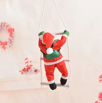 Inspire Curations ClimbJoy Santa Ladder Decoration Christmas Hanging Climbing Santa Doll 1 Ladder